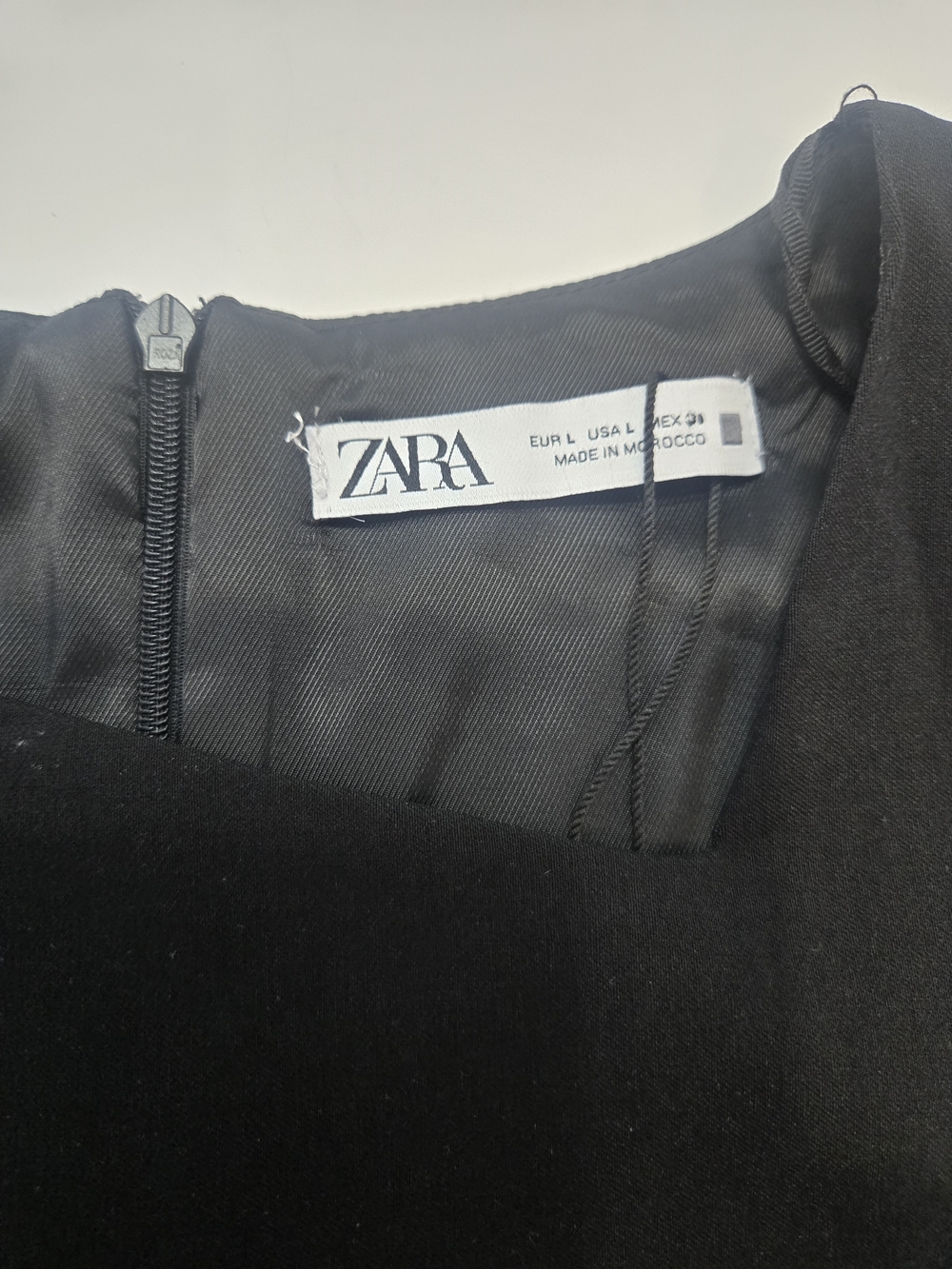 Zara black midi dress in L with side cut outs and asymmetric neck line New - Picture 13 of 16